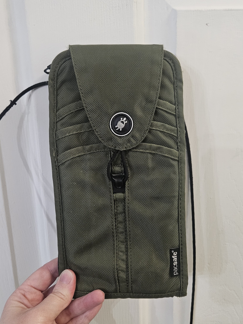 Pacsafe Pouchsafe 200 Travel Organizer Neck Pouch Green Passport Wallet